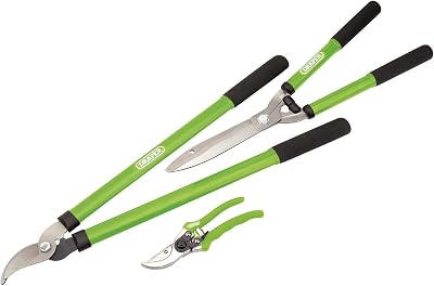Draper Garden Tools Set 3 Piece Lopper Shears Secateur Soft Grip