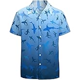 Prokelin Men's Hawaiian Shirt Button Down Beach Shirts Tropical Holiday Shirts