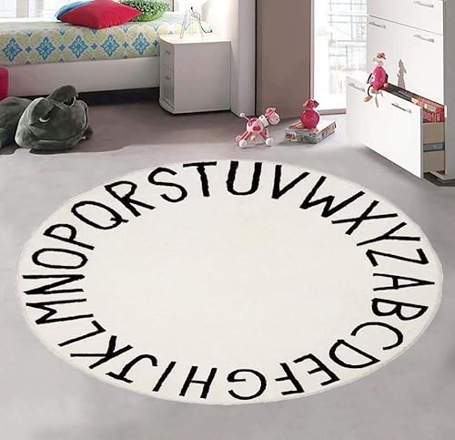 HEBE 5.25ft Large Round Kids Rug Soft Baby Crawling Mat Non Slip 並行輸入品 Hebe Large Round Area Rug Chic Mandala Bohemian Printed Rug