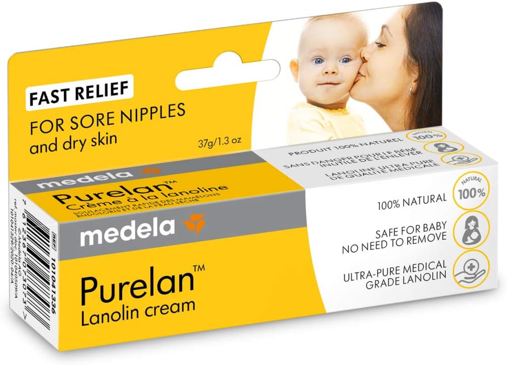 Medela Purelan Lanolin Nipple Cream, Fast Relief for Sore Nipples and Dry Skin Made with Natural Ingredients - Image 3