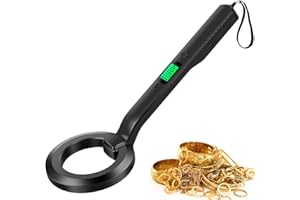Abizarch Metal Detector, IP54 Waterproof-Portable High Sensitivity Metal Detector with Audible & Vibration Alerts, 360° Scanning Handheld Treasure Finder for Metal Object