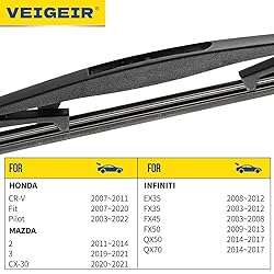 14" Rear Wiper Blade Compatible with Mazda 2
