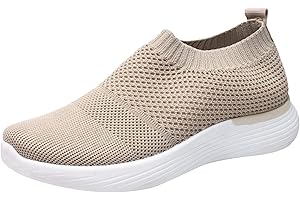 WAJCSHFS Womens Shoes Woven Orthopedic Breathable Soft Shoes Go Walking Sneakers with Arch Support Slip on Foam Shoes Sandals