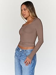 Trendy Queen Fall Tops Women 2025 Long Sleeve Crop
