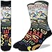 Good Luck Sock Men's Skateboarder Crew Socks - Black, Adult Shoe Size 8-13
