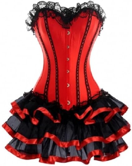 red corset skirt