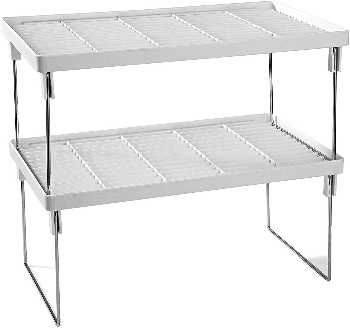 Toss ABS Plastic Folding Rack Set of 2 Piece (White)