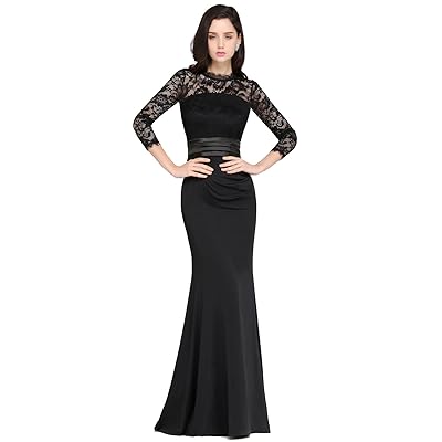 Womens Long Lace Evening Dresses Mermaid Prom Gown Malaysia | Ubuy