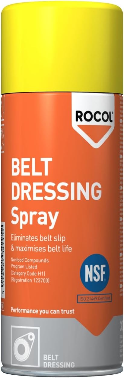 Rocol 34295 300ml Belt Dressing Spray Stops Squeal Slippage Extends Life