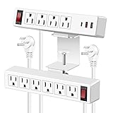 VILONG Desk Clamp Power Strip with USB, 2 in 1 Dual