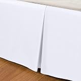 Linen Home White Box Pleated Base Valance Sheet Double 135x190 + 40cm view 5