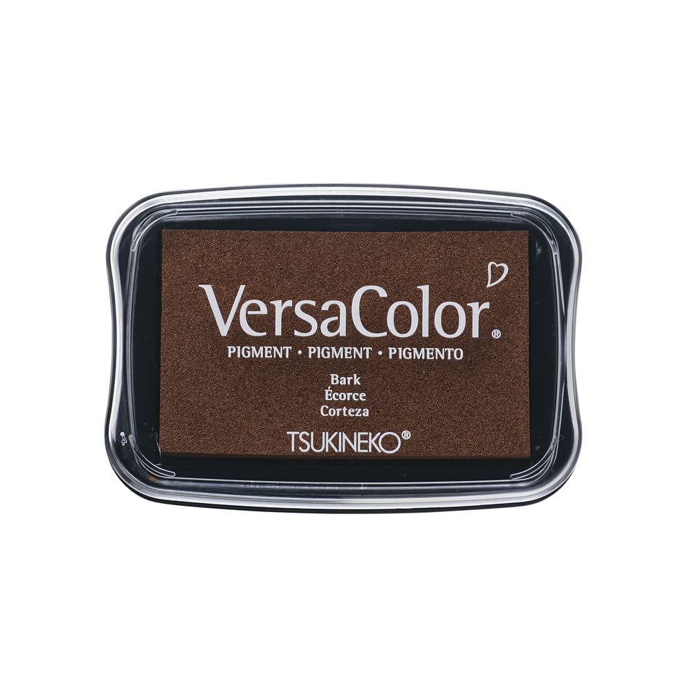 Rayher Versa Color Stamp Pad for Papercrafts, Card Making and Scrapbooking, Pigment Ink Pad for Stamping and Embossing, bark, 9.6 x 6.3 x 1.8cm, 29017534