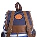 Rbenxia Unisex Canvas Backpack School Bag Super Cute Stripe School College Laptop Bag for Teens Girls Boys Students - Blue Stripe