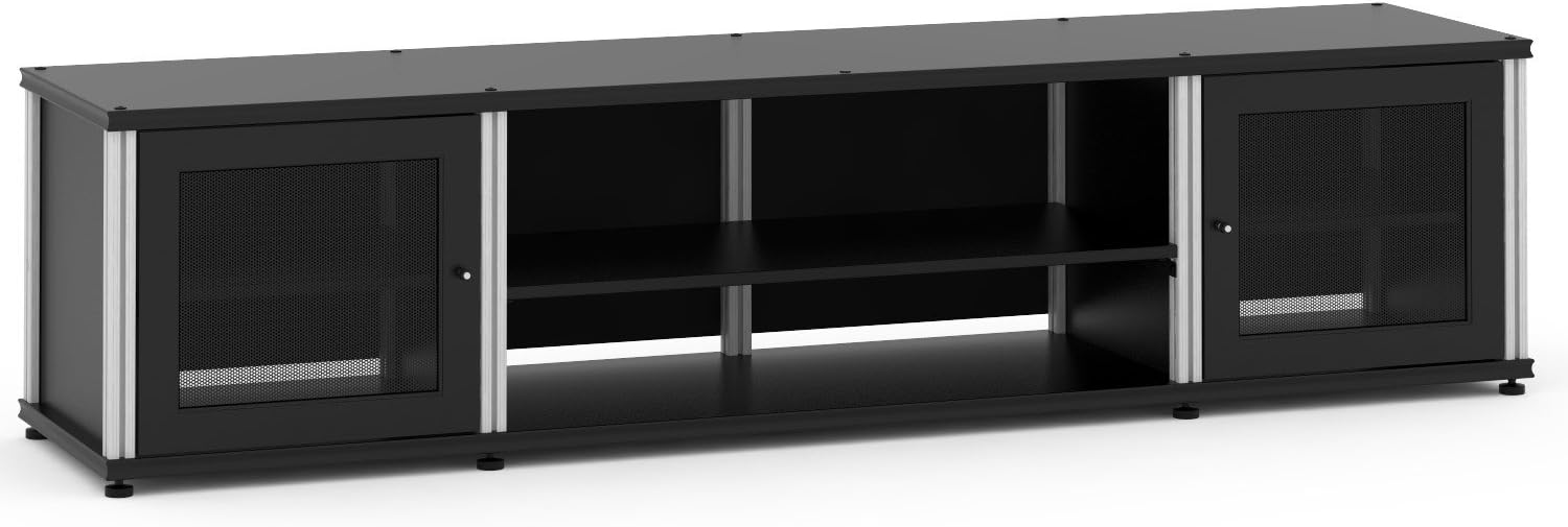 Salamander Designs Synergy Quad Model 248 Cabinet - Black with Aluminum Posts