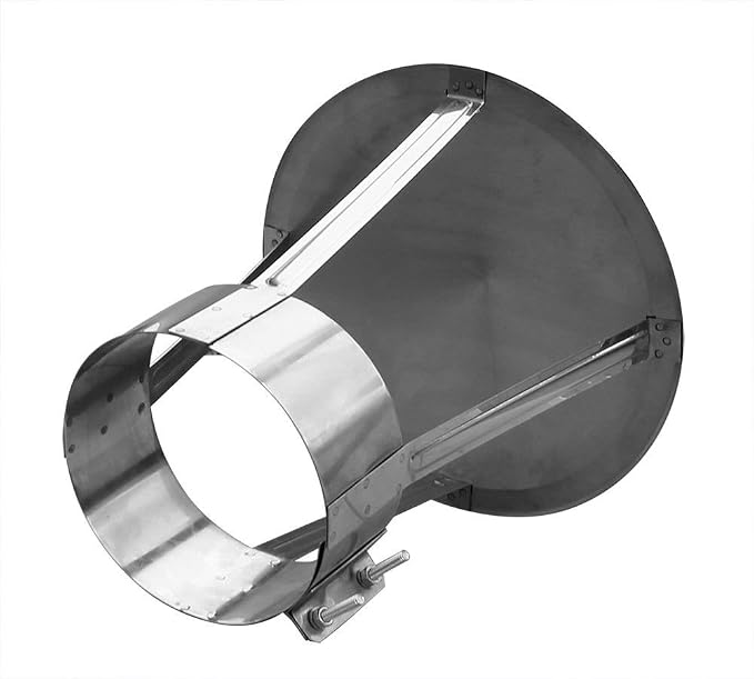 Edelstahl Rauchrohrabdeckung DN 180 – 0,6 Mm Dick, AISI 316L, Zum Schutz Vor Regen Und Verschmutzung