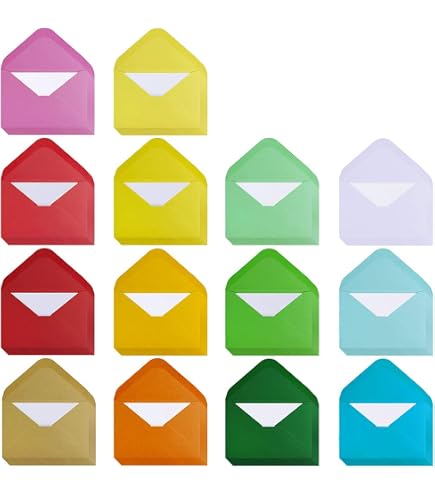 Small Colored Envelopes 48 Pack 160 Sets Colorful Mini Envelopes With ...