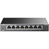TP-Link TL-SG108S 8 Port Gigabit Ethernet Switch | Desktop/Wall-Mount | Plug & Play | Fanless | Sturdy Metal | 3 Year Manufac