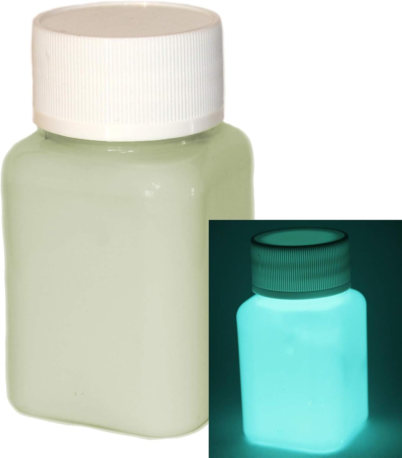 Lumentics Glow in the Dark Paint 100ml BlueGreen - Professional Glow Paint, Self-Luminous, Night Luminous, Neon UV Blacklight Color - Image 3