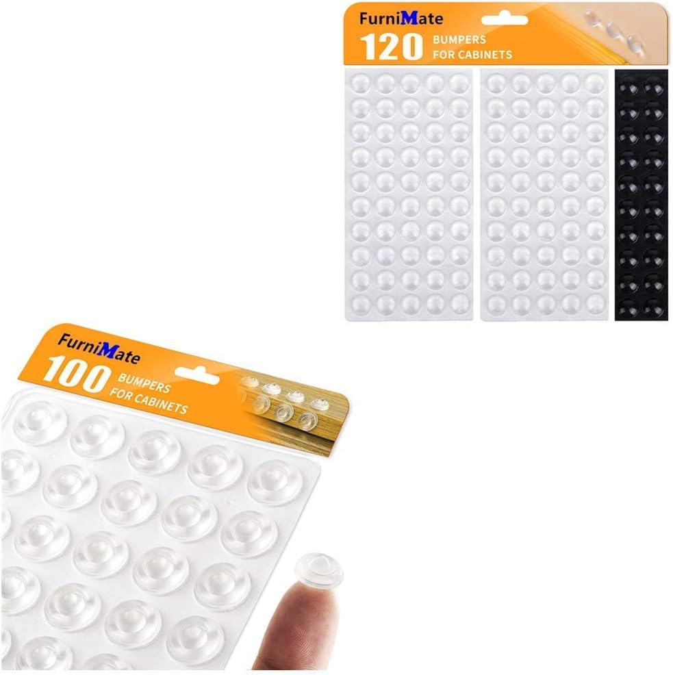 Bumpers Door Drawer Bumper Pads 120 PCS 3/8" + 100PCS 1/2
