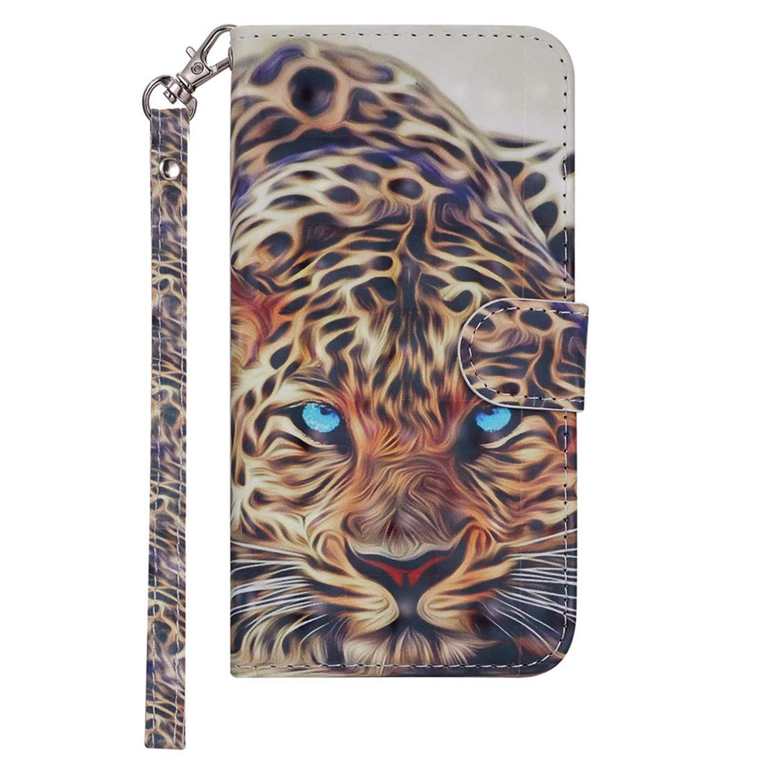 Samsung Galaxy S7 Case blue eyes leopard neon colours
