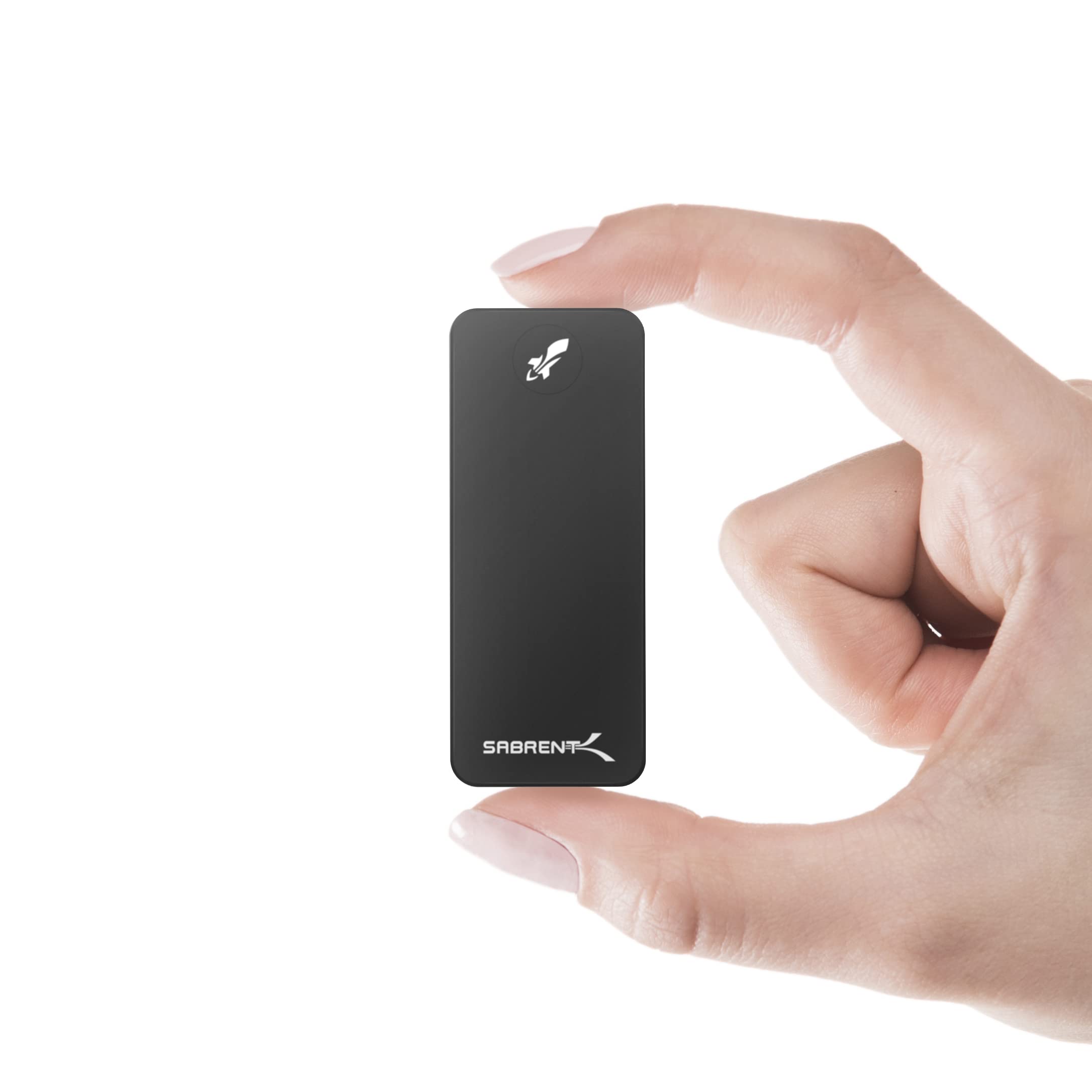 SABRENT Rocket Nano 512GB USB 3.2 10Gb/s External Aluminum SSD (Black) (SB-512-NANO-BLK)