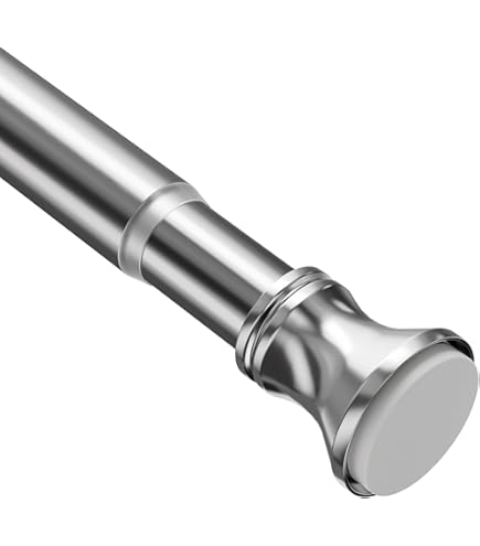 GARDINIA Tringle U00e0 Rideau Sans Peru00e7age 8 Mm Blanc, Steel, 45-65 Cm54