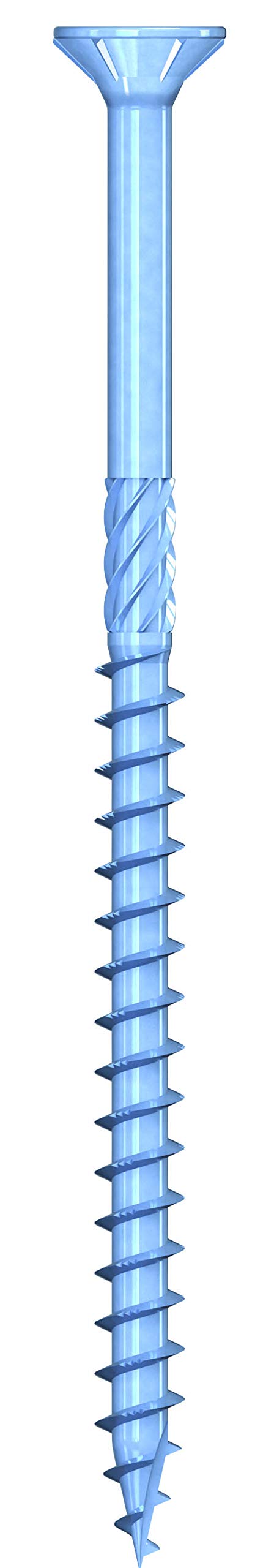 50 Wood Screws 8.0 x 200 mm Galvanised Steel Torx TX40 with Countersunk Head Partially Threaded Cutting Notch EU ETA Approval Screws Wood Screws