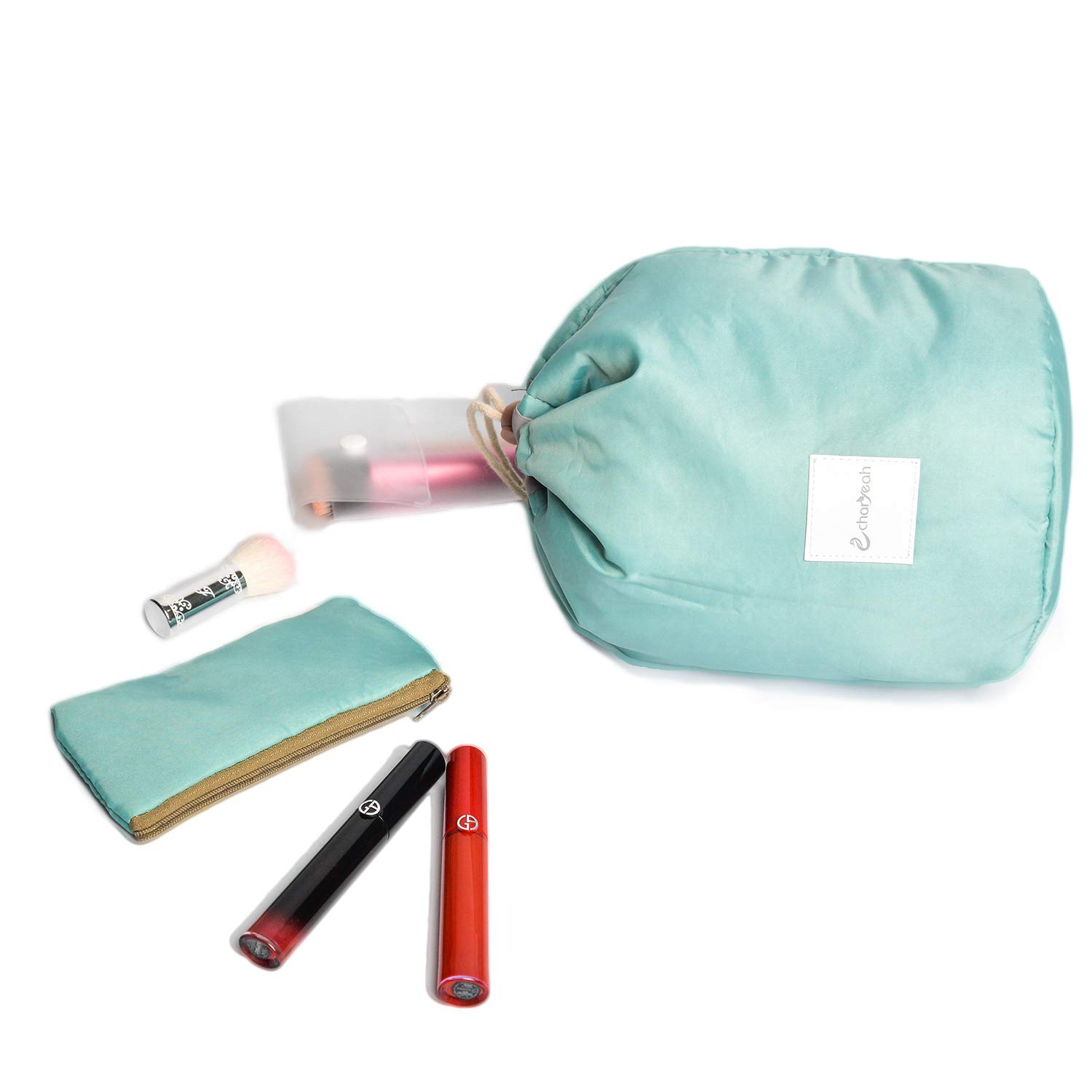 Charyeah Makeup Beauty Handy Bag Travel Cosmetic Case Brush Organizer Pouch Toiletry Kit Women Girls Storage Multifuncition Carry Bags Holder with Zipper : Beauty