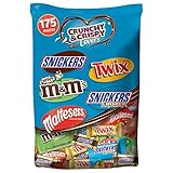 MARS Chocolate Crispy & Crunchy Lovers Minis and Fun Size Candy Bars 175-Piece Bag, 70.08 Ounce