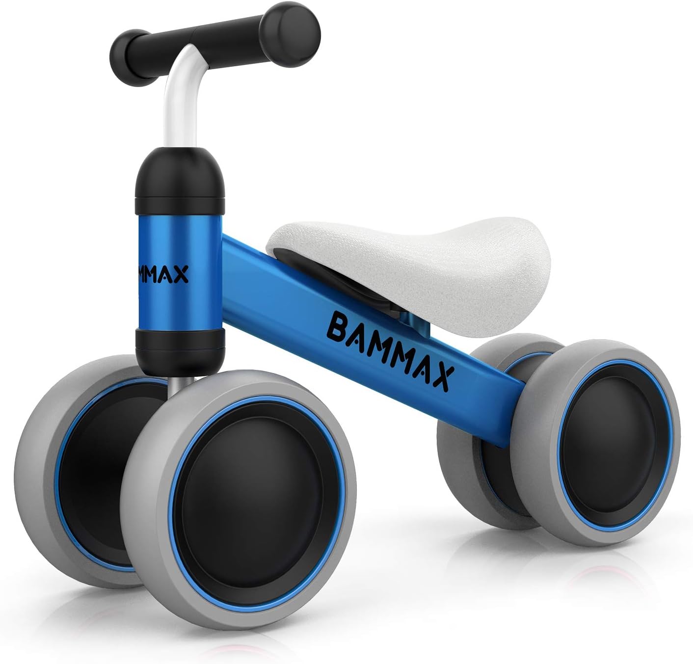 Bammax Balance Bike Baby Walker Push Bike Baby Ride On Bike for 1-2 Year Old Boys Girls Kids and Toddlers First Bike Birthday Gift (Blue)