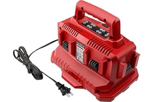 DMMNS M-18 V18 Rapid Battery Charger 6-Ports,Replace for Milwaukee M-18 Battery Charger 48-59-1806 59-1804,Compatible with Milwaukee M18 14.4V-18V XC Battery 48-11-1850 11-1840 11-1815 11-1828 11-1860