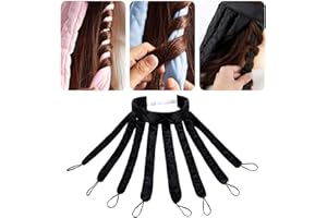 YIXIPAZH Hair Curler Headband Heatless Hair Curlers No Heat Curling Rod Headband,Heatless Curls Rod Soft No Heat Hair Curlers Can Sleep In Overnight (Black)