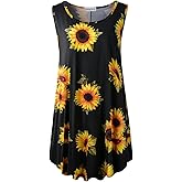 LARACE Tank Tops for Women Plus Size Sleevelss Tunic Casual Summer Clothes Swing Shirts for Leggings