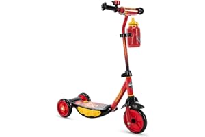 Huffy Disney and Marvel Toddler Kids 3-Wheel Scooters, Multiple Color Options, Ages 3+ Years Old, Durable Steel Frame, Portable, Girls/Boys, Non-Slip Deck, Character Graphics