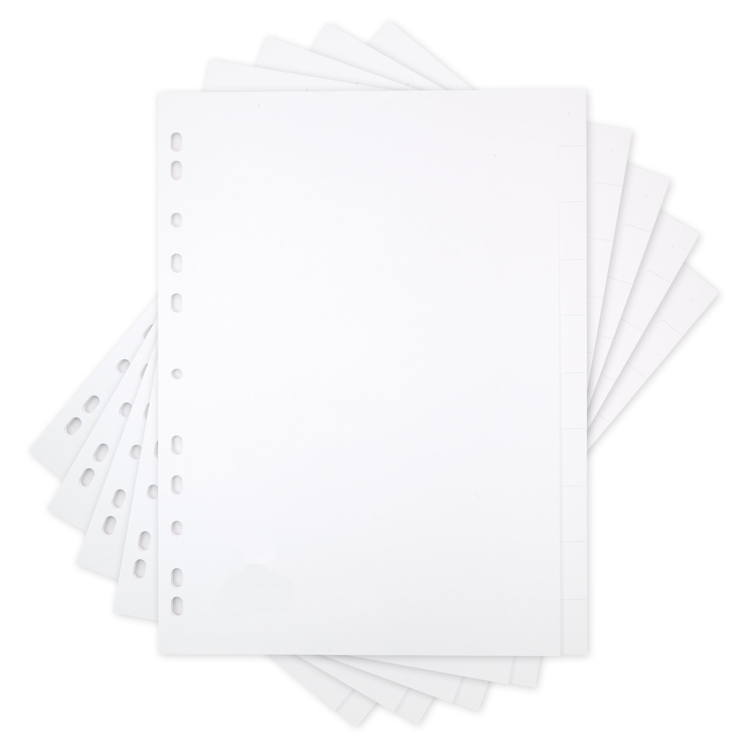Elba A4 10-Part Card Divider, 5 Sets- Manila White, Multi-Punched, 160gsm