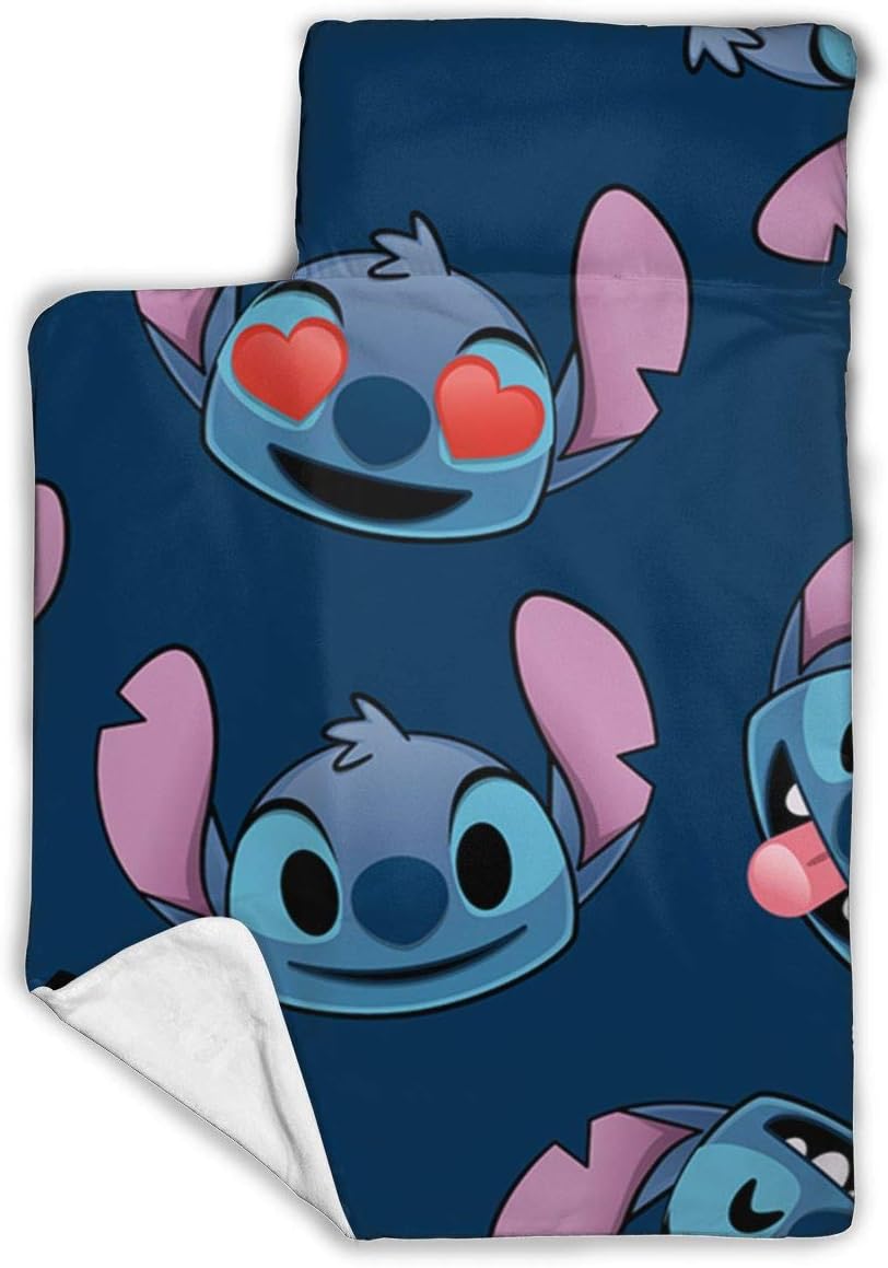 WENBO Lilo-Stitch Sleeping Bag, Kids Nap Mat, Soft Lightweight Mats, Childrenâ€s Sleeping Bag, Toddler Nap Mat 43X21 INCH