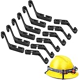 Dekeliy 12 Pack Hard Hat Light Clips, Full Brim Headlamp Clips,Anti-Slip Stable Hard Hat Accessories