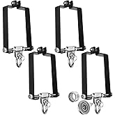 Yyiwhmy 4 Pcs Heavy Duty Swing Hanger Swing Set Accessories for Wooden Sets Snap Hooks Hardware Swing Set Attachments Porch Playground Indoor/Outdoor