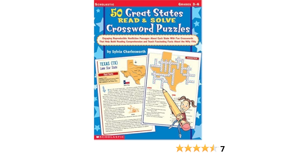 50 great states read solve crossword puzzles engaging reproducible nonfiction passages about each state with fun crosswords that help build reading comprehension and teach fascinating facts about charlesworth sylvia 9780439297073 amazon com