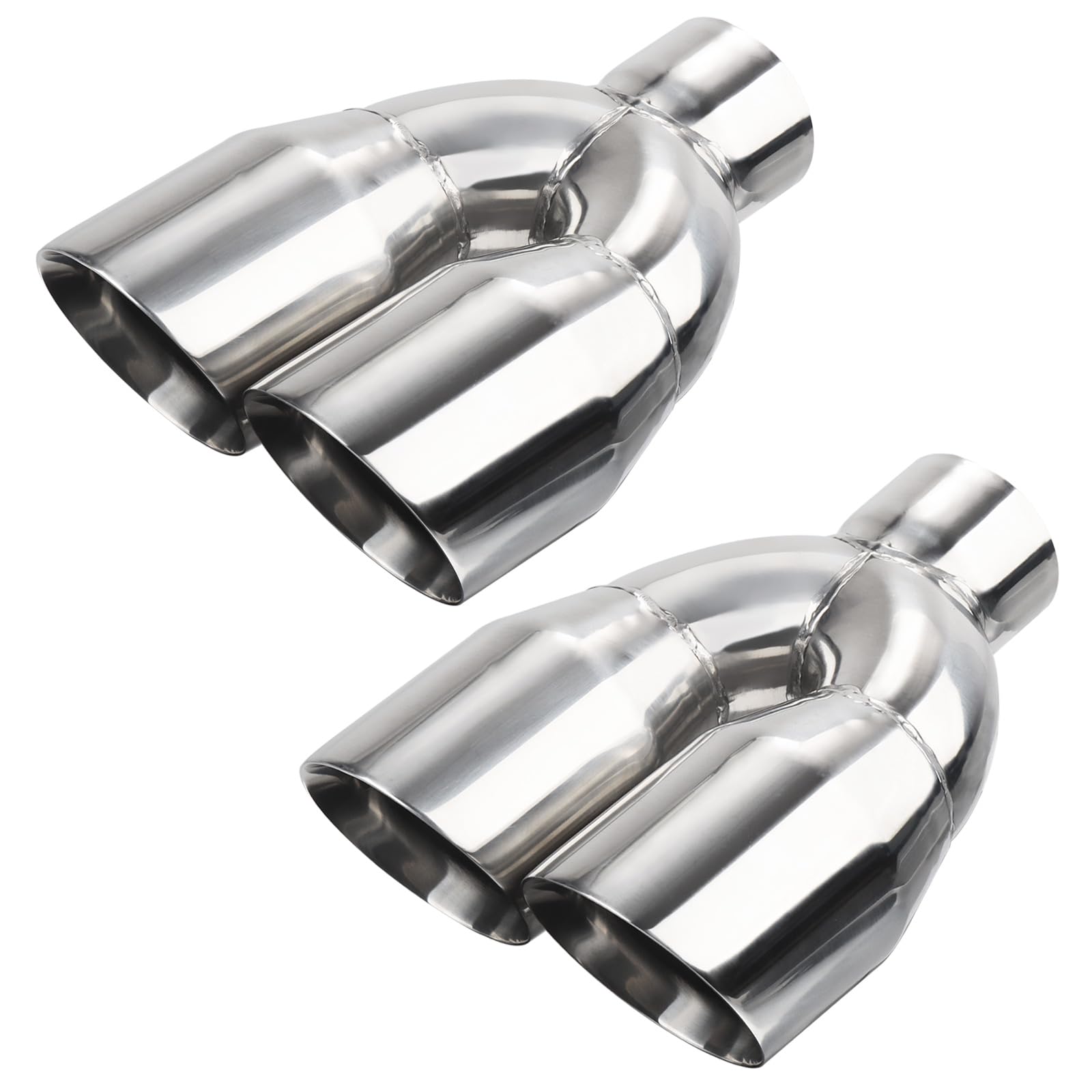 LCGP Dual Exhaust Tip 2.5 inch Inlet 3.5 inch Outlet Universal Car ...