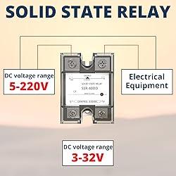 MAKERELE 2PCS SSR-25DD Solid State Relay ssr-25dd
