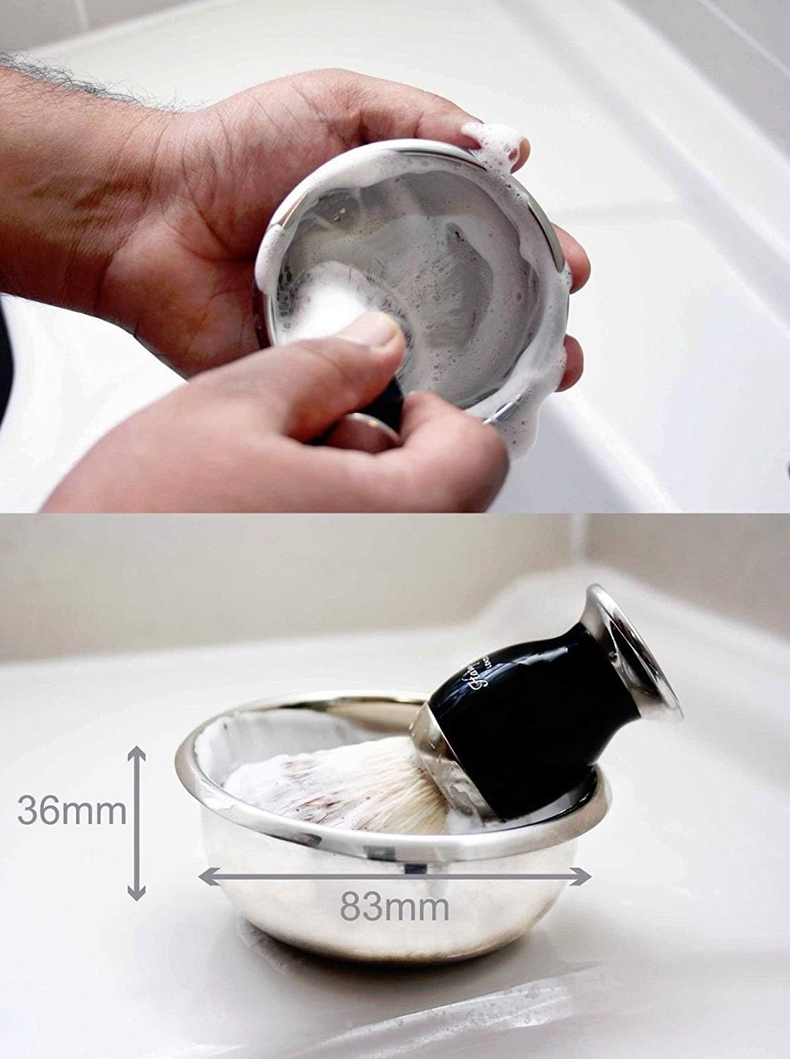 Haryali London, Stainless Steel Shaving Bowl for Men, Shaving Soap Bowl for Wet Shaving - Image 5