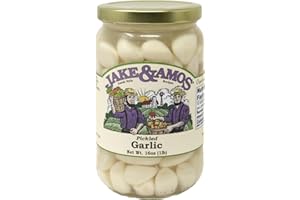 JAKE & AMOS Pickled Garlic - J&A - Two 16oz Jars - Packed Fresh