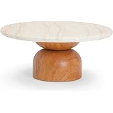 Tov Furniture Cynthia Travertine Concrete Indoor/Outdoor Coffee Table