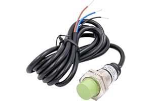 Heschen M18 Inductive Proximity Sensor Switch PR18-8DN Cylindrical Type Detector 8mm DC12-24V 3-Wire NPN NO(Normally Open) CE