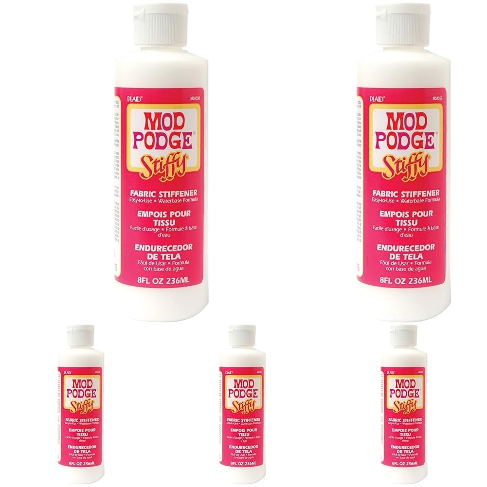 Plaid:Craft Stiffy Fabric Stiffener Set, 4.82 x 5.08 x 15.74 cm (Pack of 5)