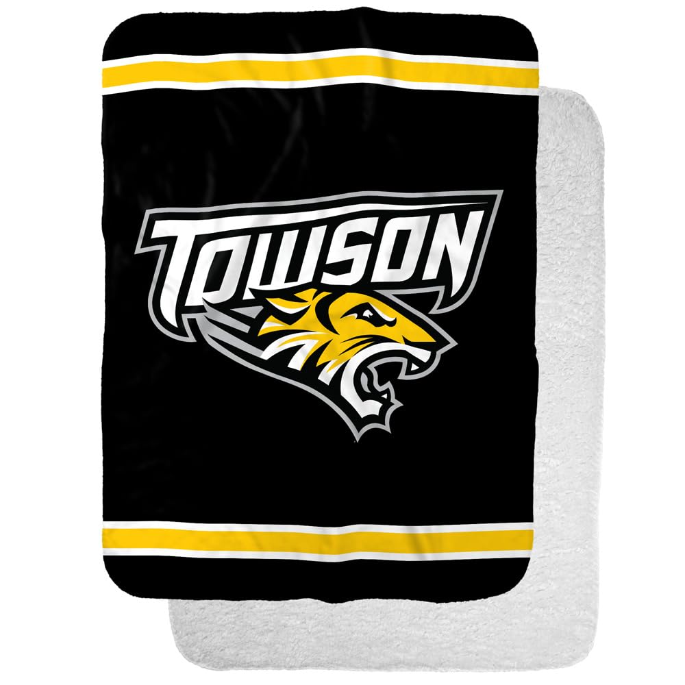 Towson Tigers Primary Logo Stripes Sherpa