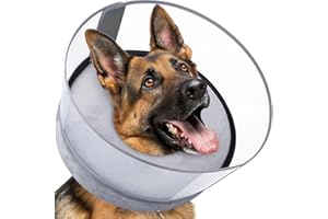 BARKLESS Dog Donut Collar, 2-in-I Inflatable Dog Collars for After Surgery to Stop Licking Wounds, Patented Protective Donut Cone with High Shield for Large Pets (Grey, XL)