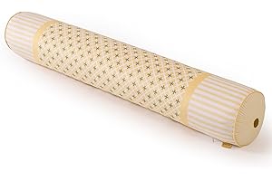 Ailuteie Round Body Pillows for Adults 47in Cylinder Pillows, Skin-Friendly Cover Detachable Bolster Pillows for Sleeping (Sand Yellow)