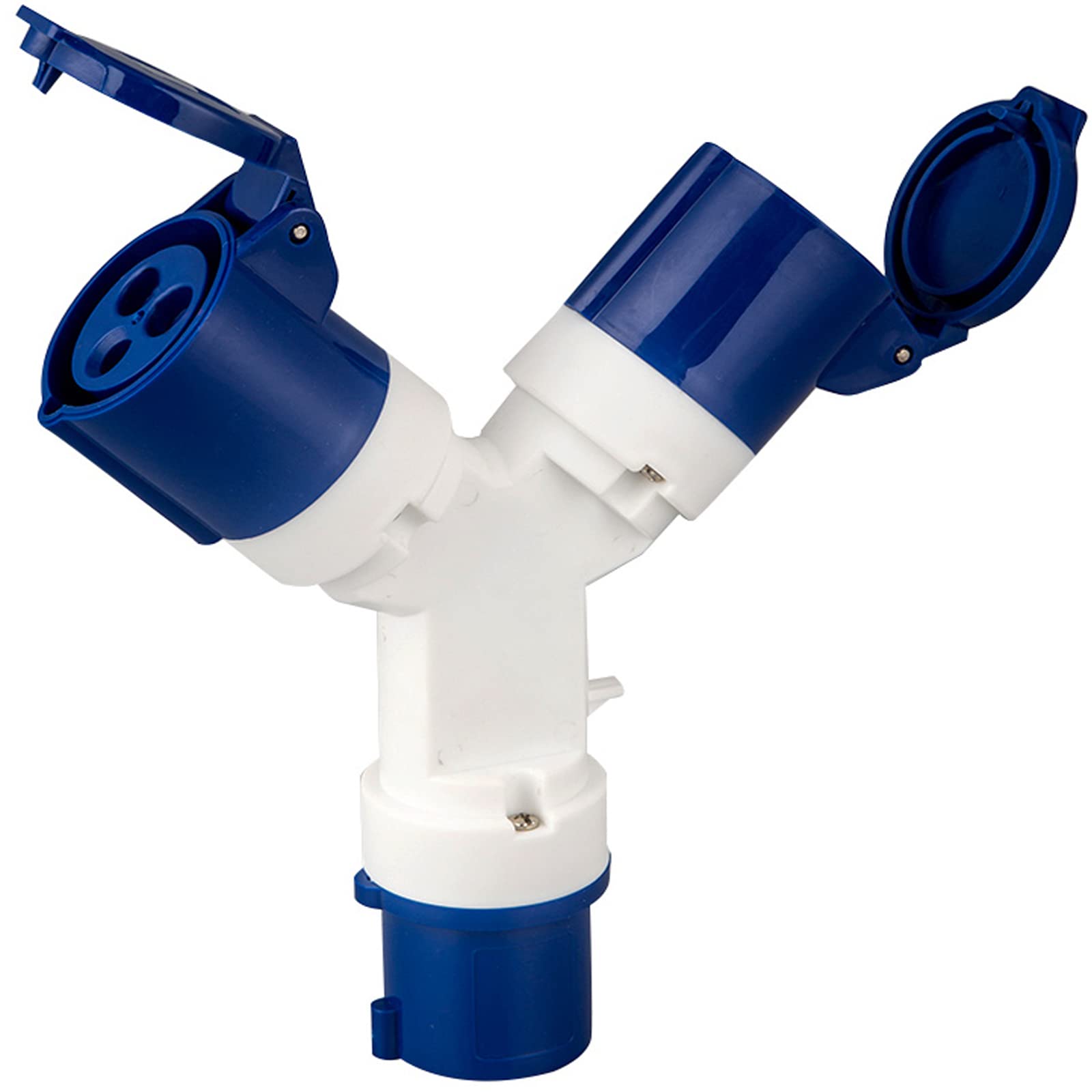 Xtremeauto Caravan Hook Up Cable 16amp Splitter - 2 Way Electric Hook Up Splitter, 16amp Splitter, Tents 16a Hook-Up Adapter, Camping Caravan Electric Hook Up Cable Mains Converter (2 Way Splitter)